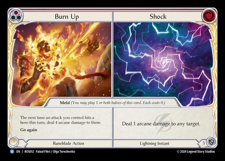 Burn Up // Shock [ROS012] (Rosetta)  Rainbow Foil | Chromatic Games