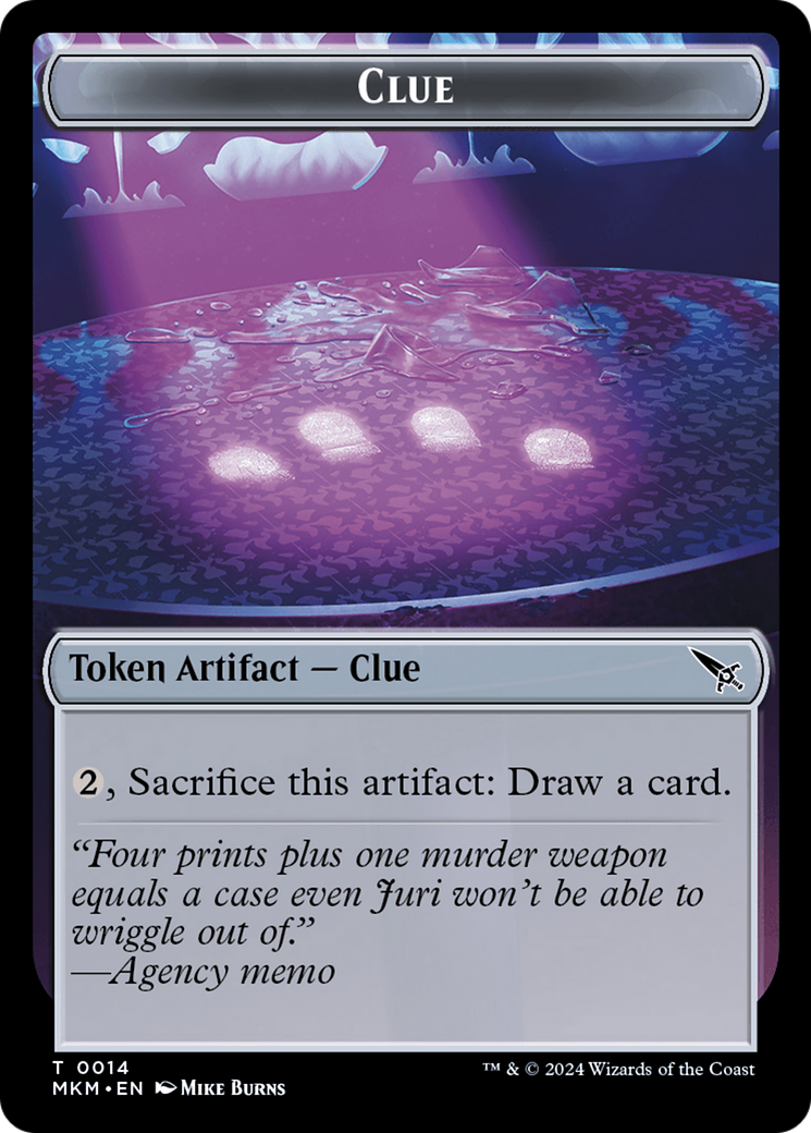 Clue (0014) // A 0041 Double-Sided Token [Murders at Karlov Manor Tokens] | Chromatic Games