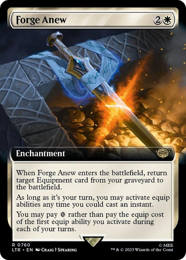 Forge Anew (Extended Art) (Surge Foil) [The Lord of the Rings: Tales of Middle-Earth] | Chromatic Games