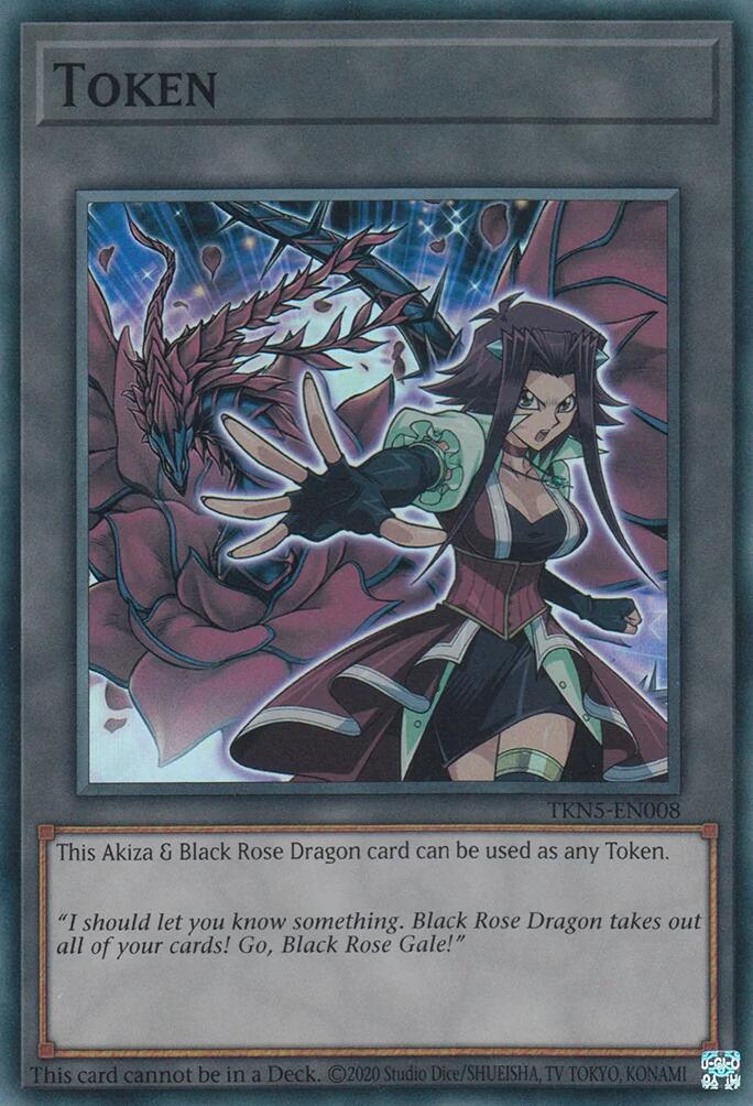 Token: Akiza & Black Rose Dragon [TKN5-EN008] Super Rare | Chromatic Games