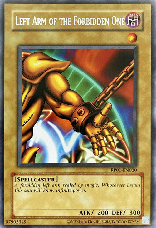 Left Arm of the Forbidden One [RP01-EN020] Rare | Chromatic Games
