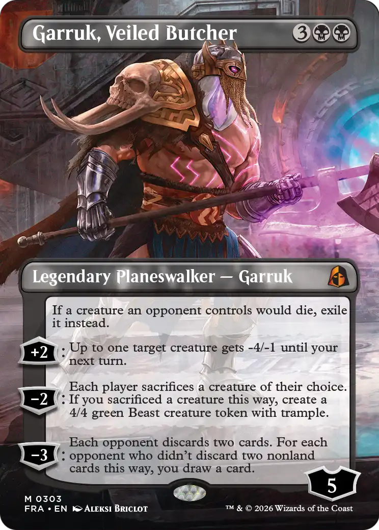 Garruk, Veiled Butcher (Borderless) [Reality Fracture] | Chromatic Games
