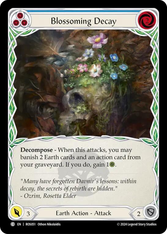 Blossoming Decay (Blue) [ROS051] (Rosetta)  Rainbow Foil | Chromatic Games