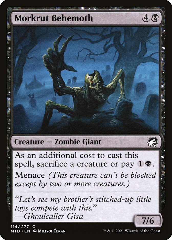 Morkrut Behemoth 114/277 (Innistrad: Midnight Hunt)  - Foil | Chromatic Games