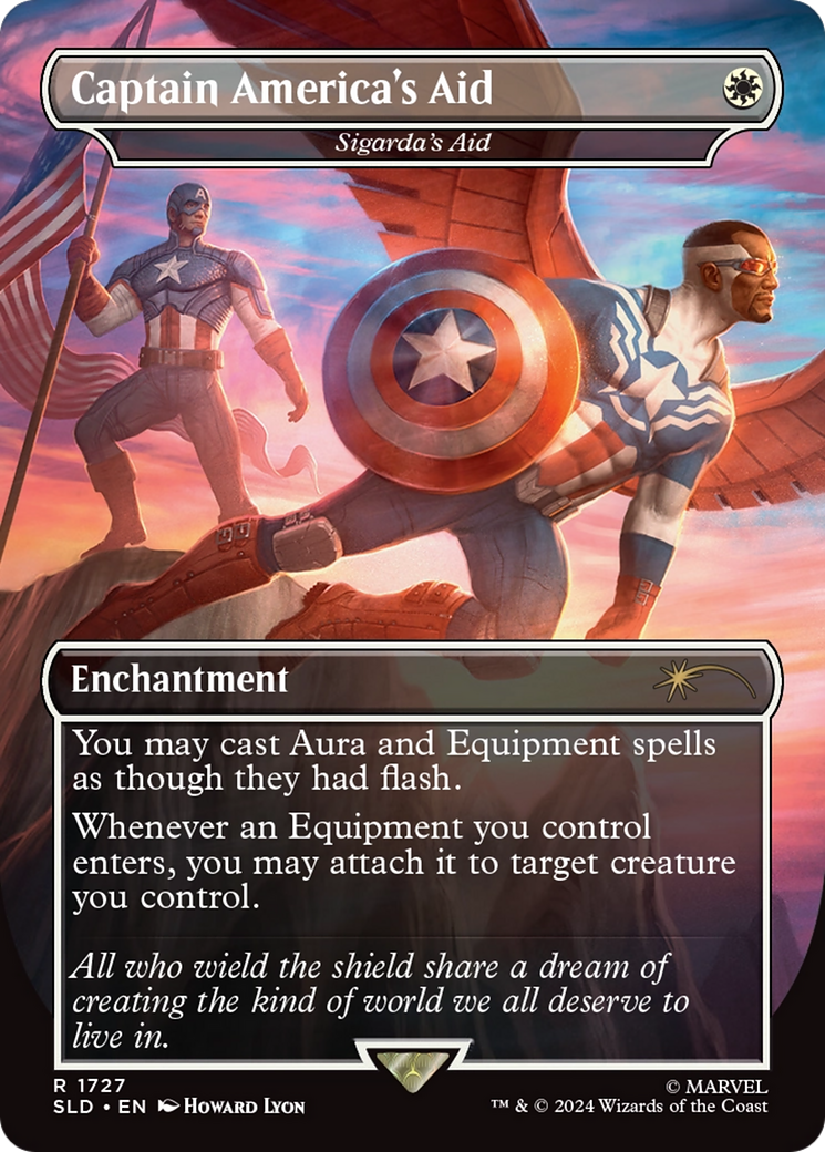 Captain America's Aid - Sigarda's Aid (Rainbow Foil) [Secret Lair Drop Series] | Chromatic Games