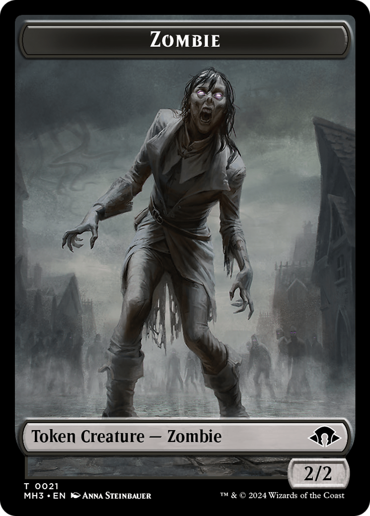 Zombie Token [Modern Horizons 3 Tokens] | Chromatic Games