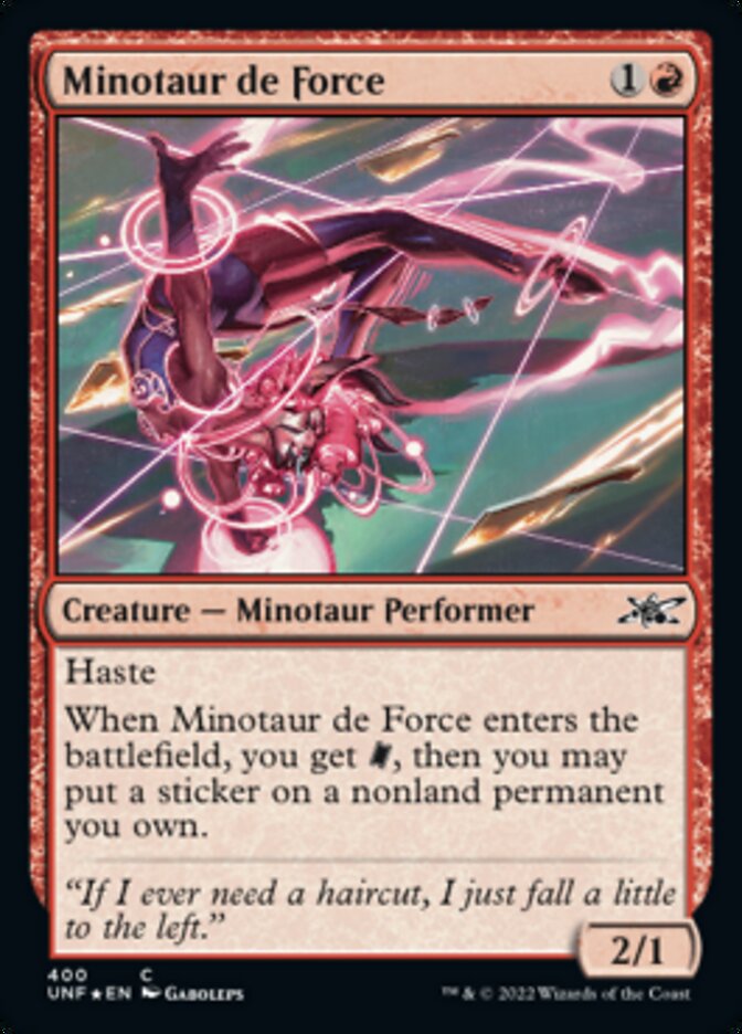 Minotaur de Force (Galaxy Foil) [Unfinity] | Chromatic Games