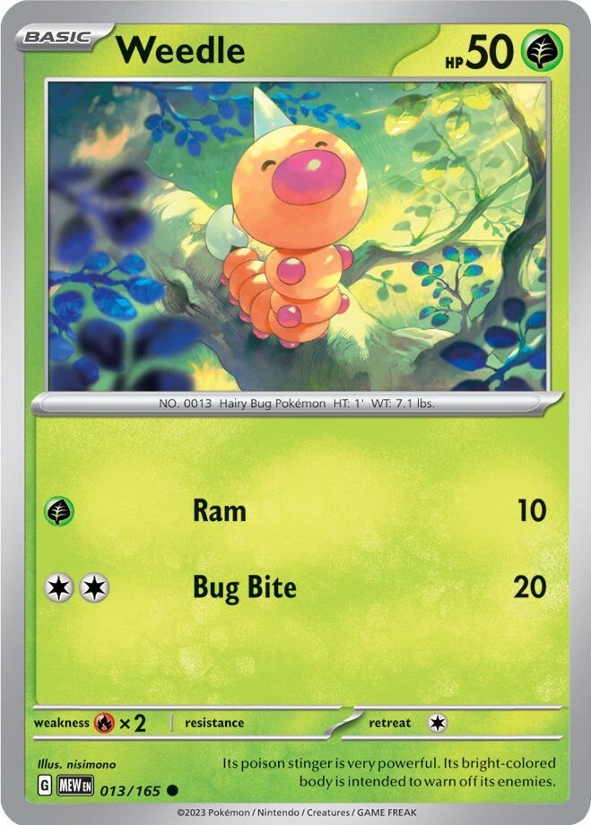 Weedle (013/165) [Scarlet & Violet: 151] | Chromatic Games