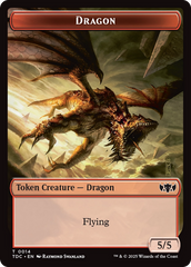 Copy // Dragon (0014) Double-Sided Token [Tarkir: Dragonstorm Commander Tokens] | Chromatic Games