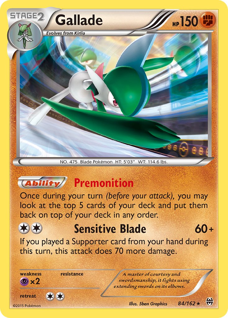 Gallade (84/162) (Cosmos Holo) (Blister Exclusive) [XY: BREAKthrough] | Chromatic Games