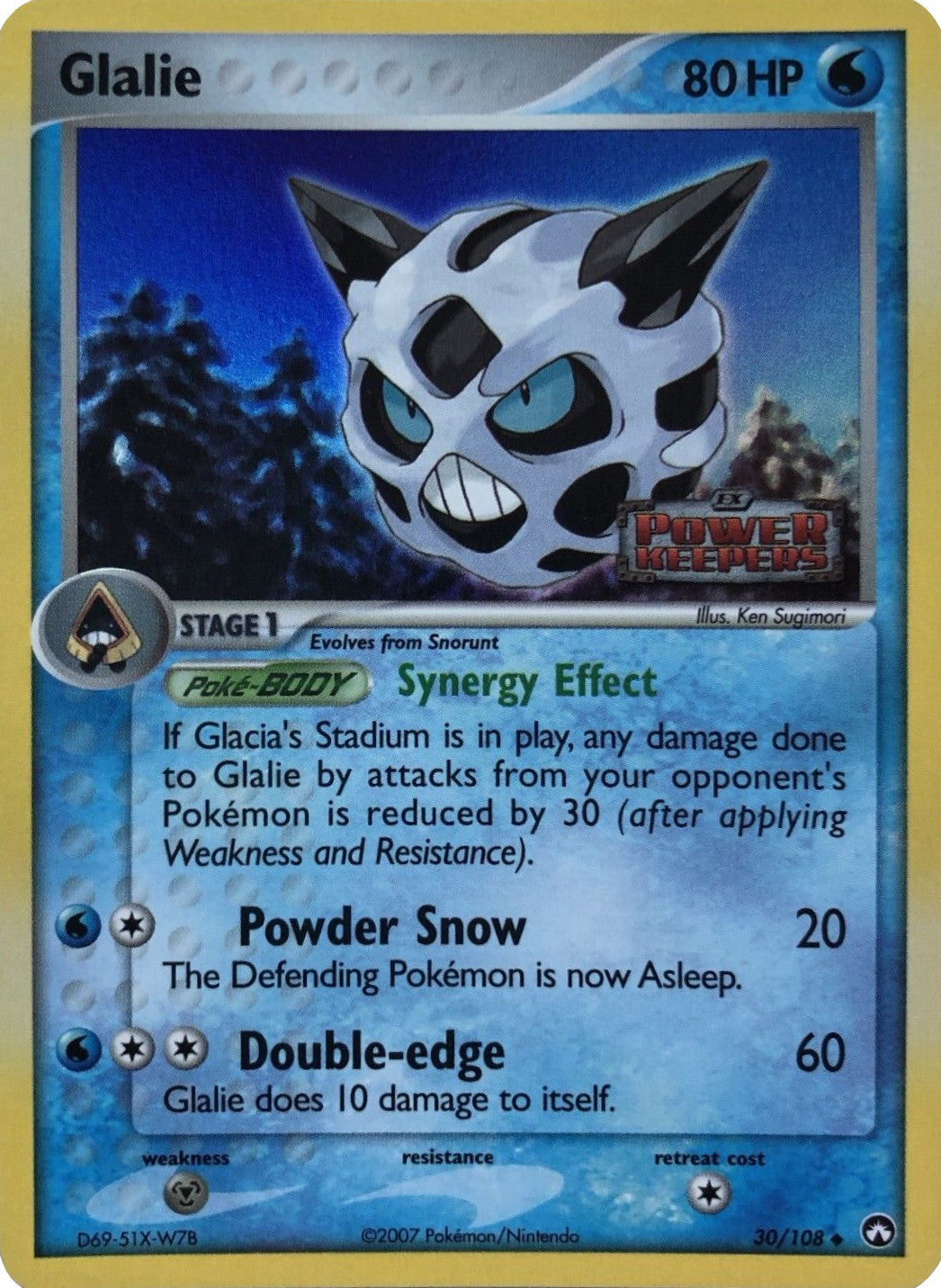 Glalie (30/108) (Stamped) [EX: Power Keepers] | Chromatic Games