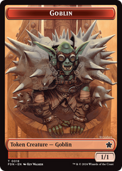 Goblin // Treasure Double-Sided Token [Foundations Tokens] | Chromatic Games
