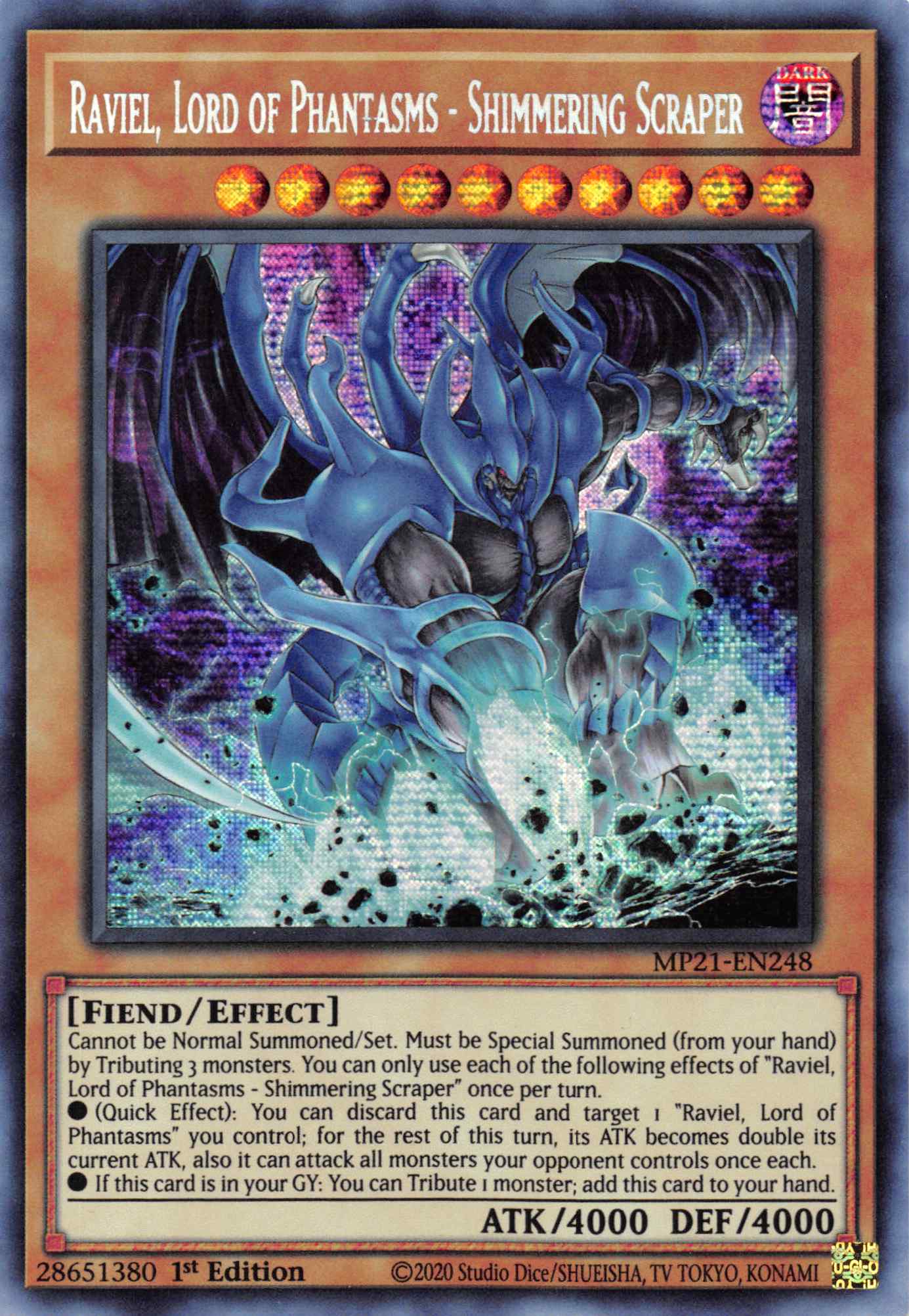 Raviel, Lord of Phantasms - Shimmering Scraper [MP21-EN248] Prismatic Secret Rare | Chromatic Games