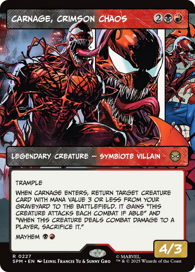 Carnage, Crimson Chaos (Borderless) [Marvel's Spider-Man] | Chromatic Games