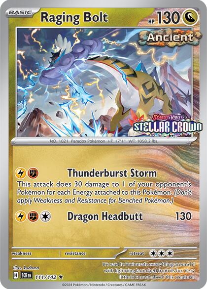 Raging Bolt (111/142) (Cosmo Holo - Best Buy Exclusive) [Miscellaneous Cards] | Chromatic Games