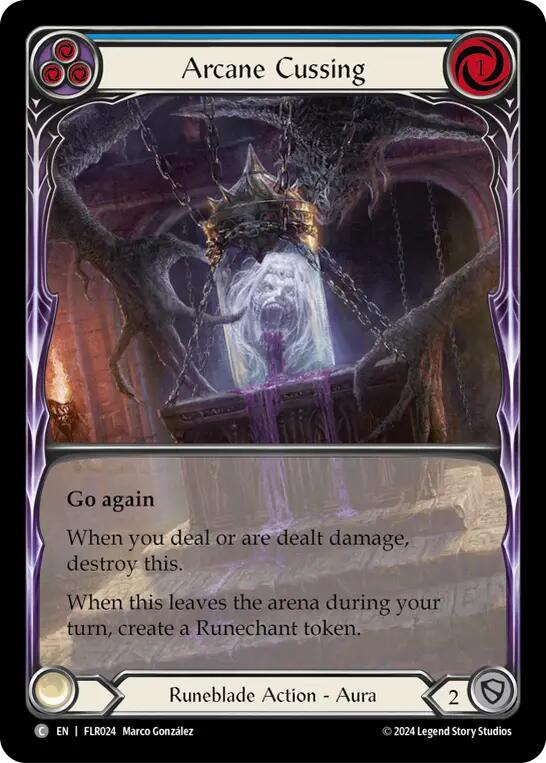 Arcane Cussing (Blue) [FLR024] (Rosetta Florian Blitz Deck) | Chromatic Games