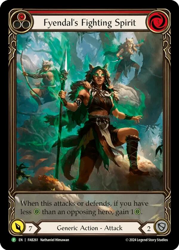 Fyendal's Fighting Spirit (Red) [FAB261] (Promo)  Rainbow Foil | Chromatic Games