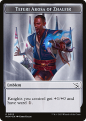 Treasure (21) // Teferi Akosa of Zhalfir Emblem Double-Sided Token [March of the Machine Tokens] | Chromatic Games