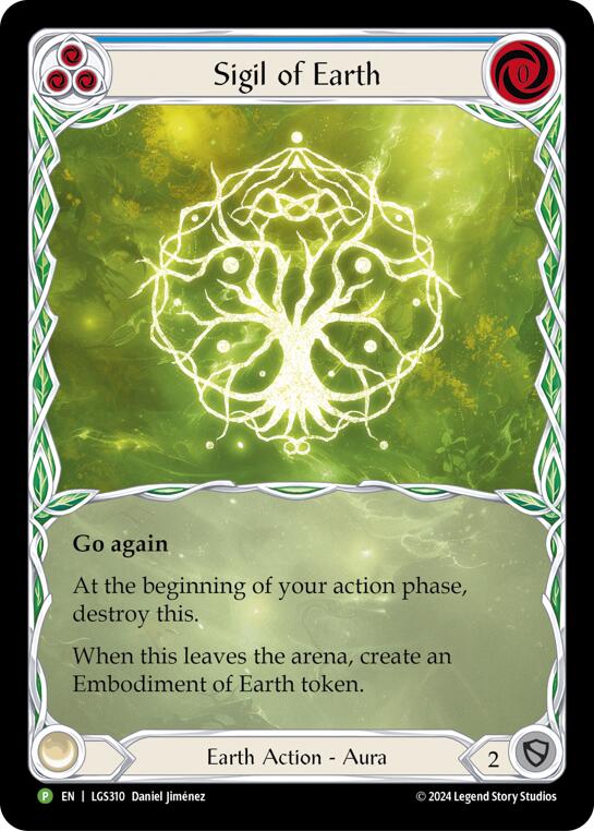 Sigil of Earth (Extended Art) [LGS310] (Promo)  Rainbow Foil | Chromatic Games