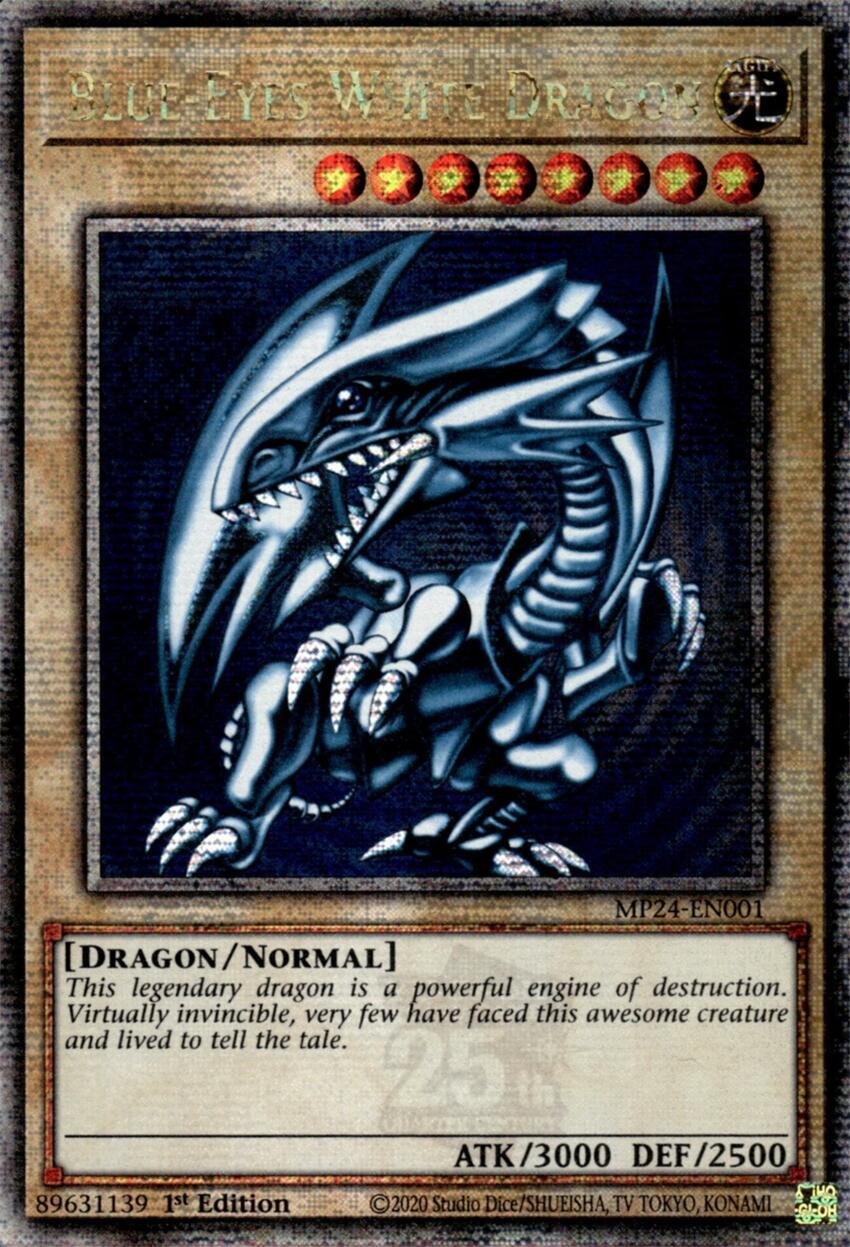 Blue-Eyes White Dragon [MP24-EN001] Quarter Century Secret Rare | Chromatic Games