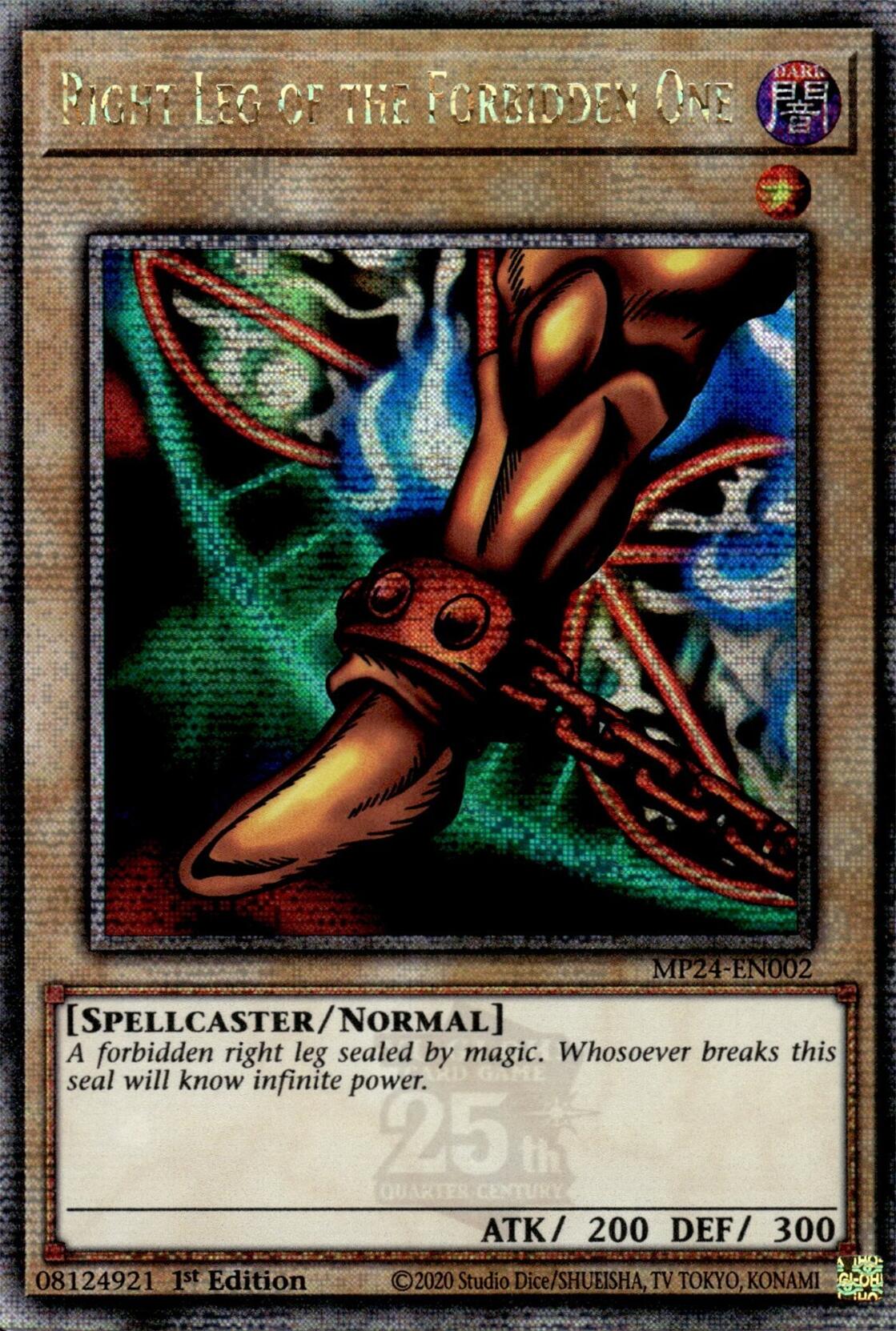 Right Leg of the Forbidden One [MP24-EN002] Quarter Century Secret Rare | Chromatic Games