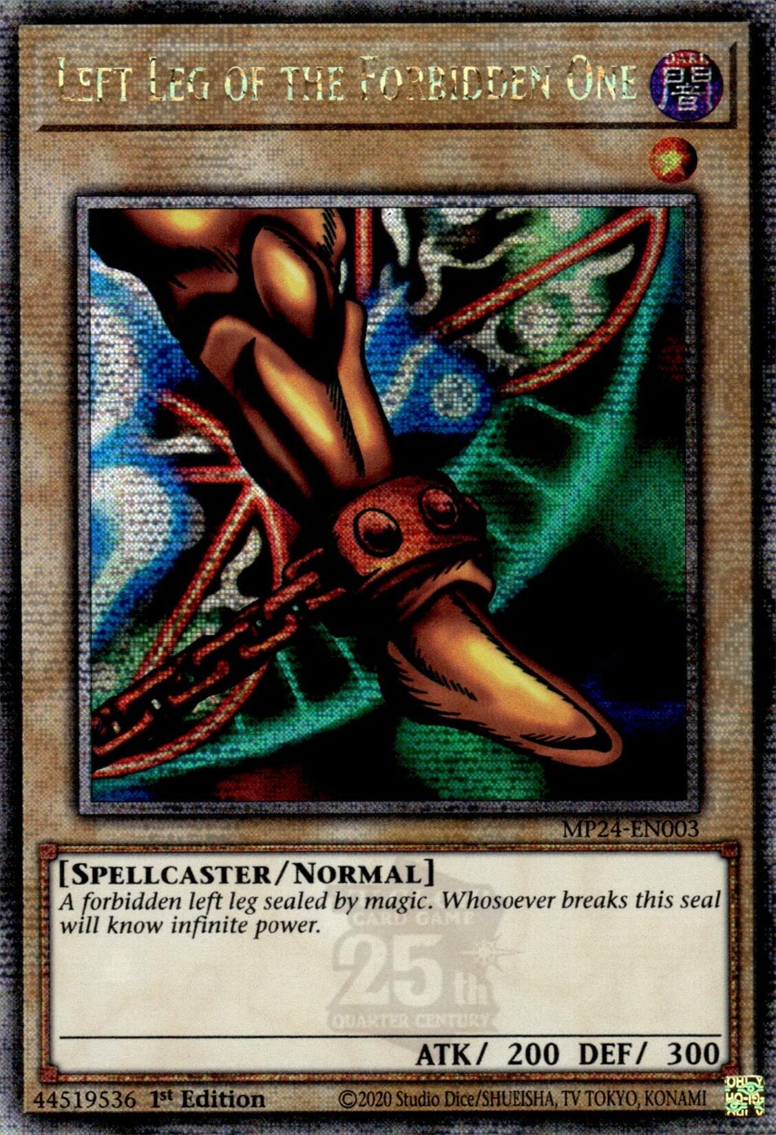 Left Leg of the Forbidden One [MP24-EN003] Quarter Century Secret Rare | Chromatic Games
