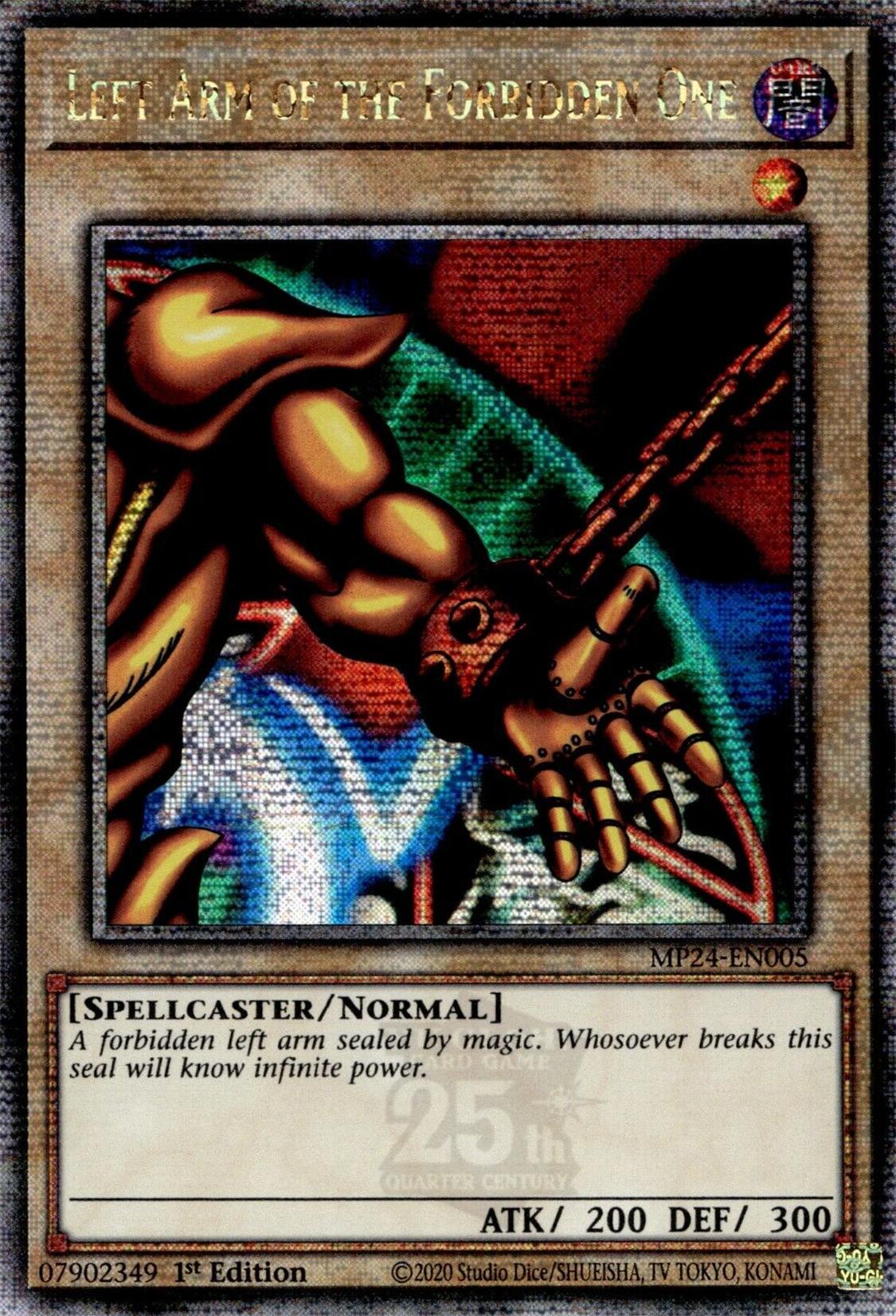 Left Arm of the Forbidden One [MP24-EN005] Quarter Century Secret Rare | Chromatic Games