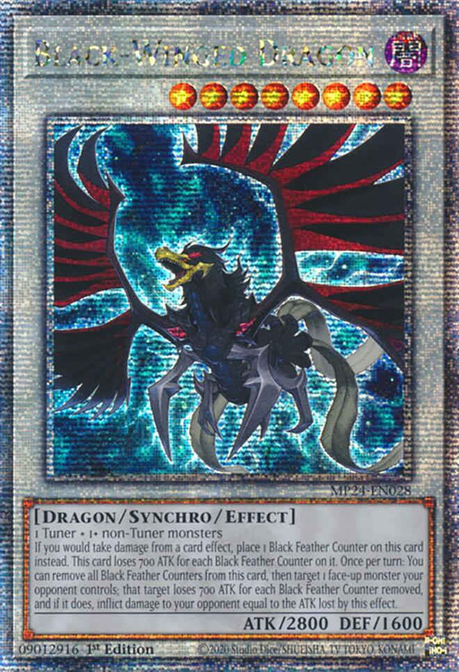 Black-Winged Dragon [MP24-EN028] Quarter Century Secret Rare | Chromatic Games