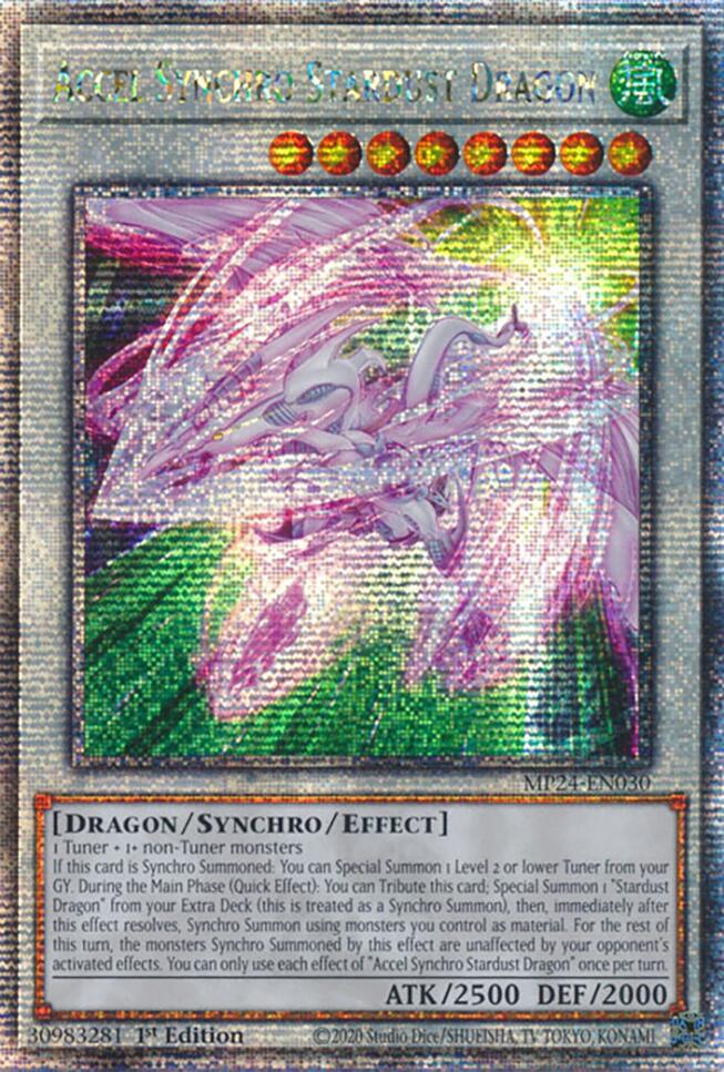 Accel Synchro Stardust Dragon [MP24-EN030] Quarter Century Secret Rare | Chromatic Games