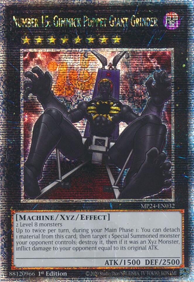 Number 15: Gimmick Puppet Giant Grinder [MP24-EN032] Quarter Century Secret Rare | Chromatic Games