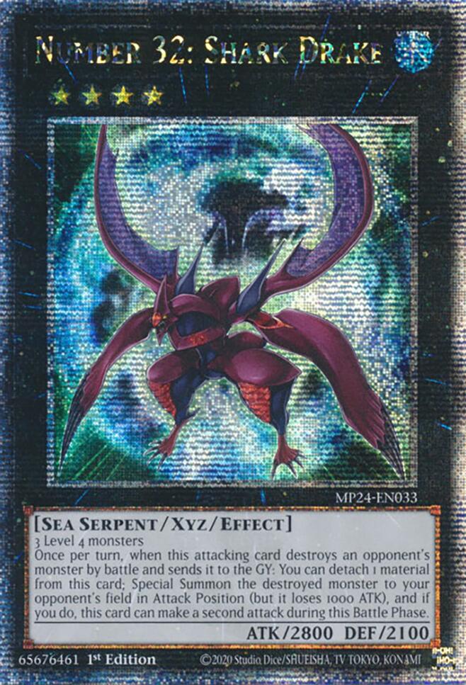 Number 32: Shark Drake [MP24-EN033] Quarter Century Secret Rare | Chromatic Games