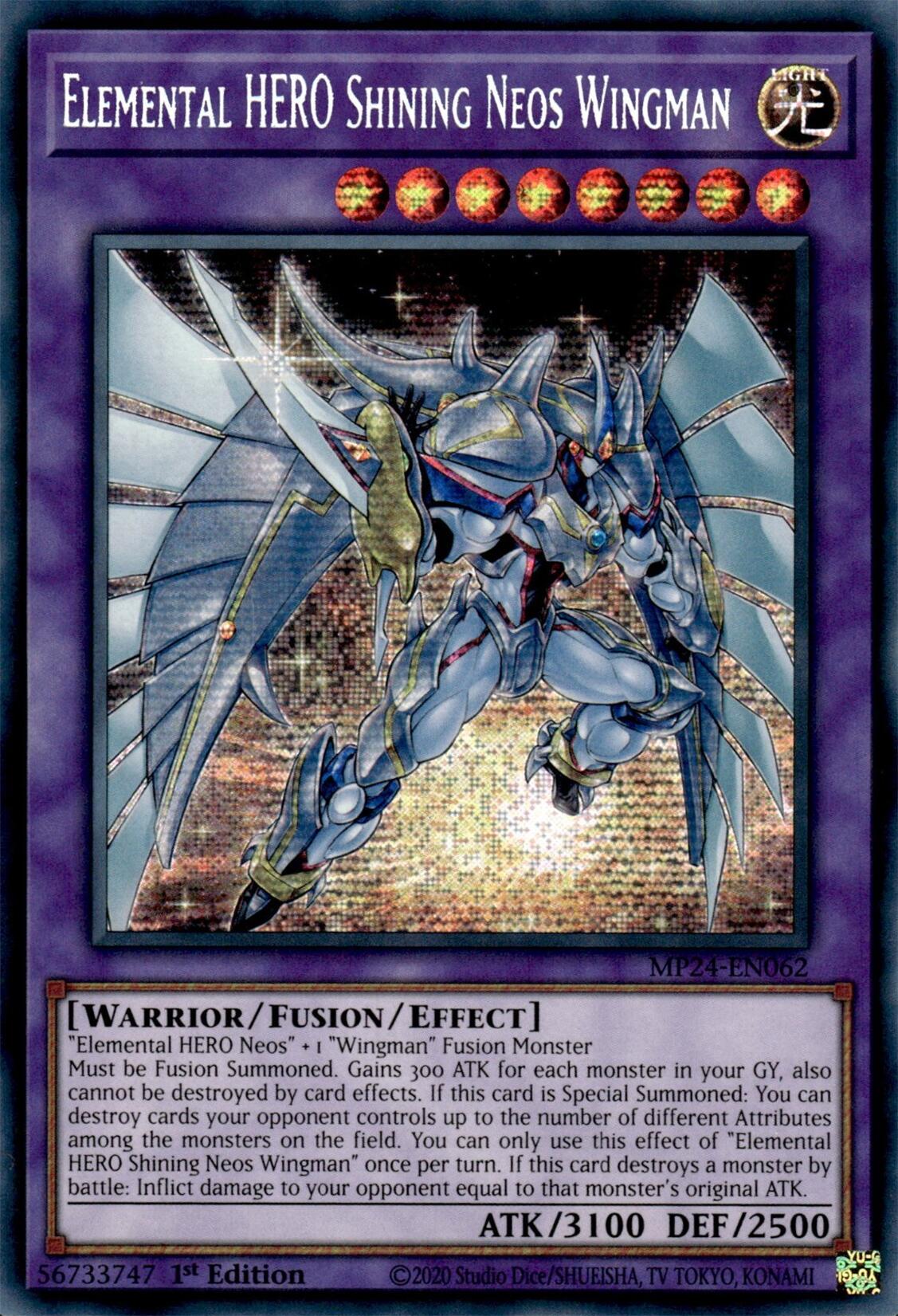 Elemental HERO Shining Neos Wingman [MP24-EN062] Prismatic Secret Rare | Chromatic Games