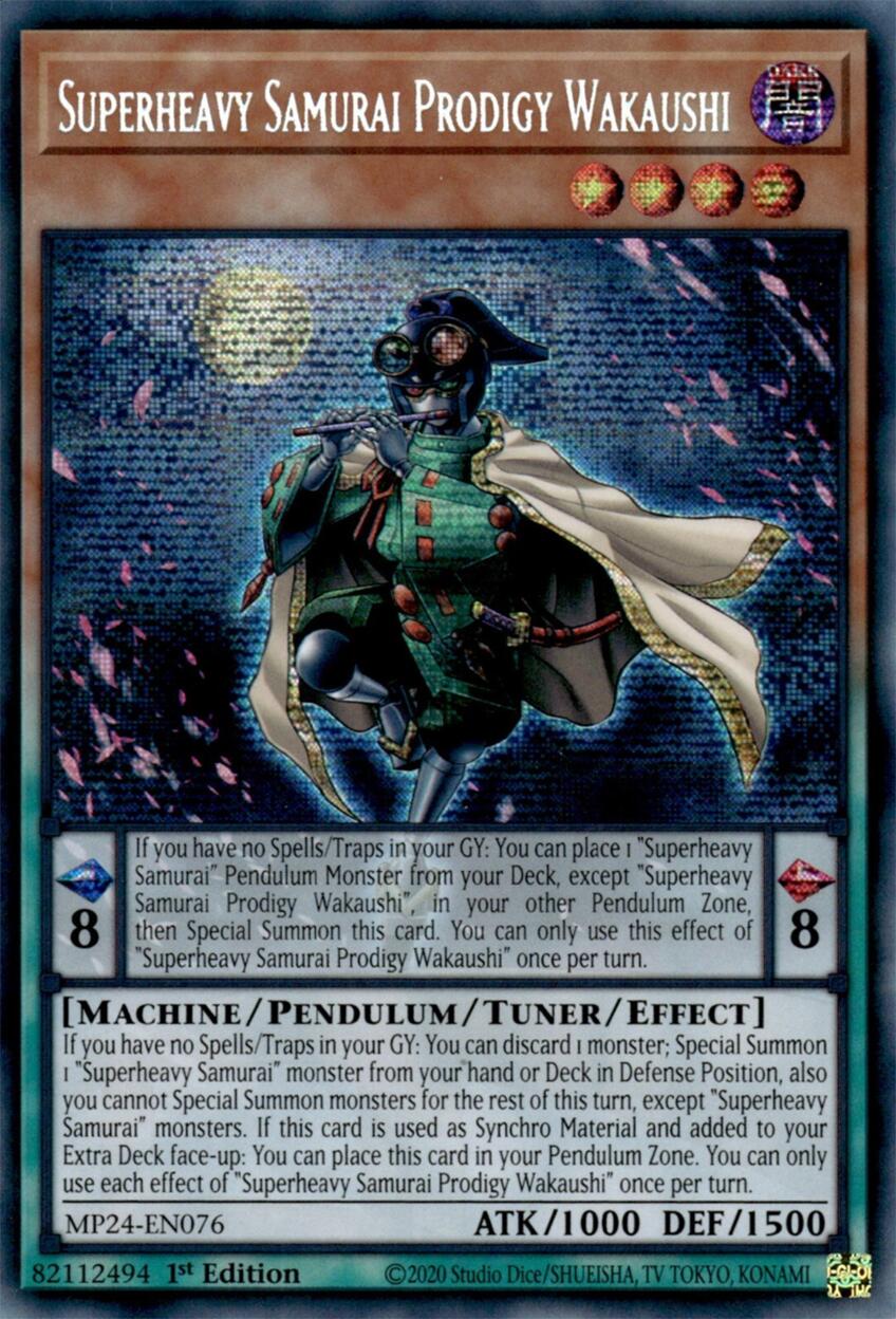 Superheavy Samurai Prodigy Wakaushi [MP24-EN075] Prismatic Secret Rare | Chromatic Games