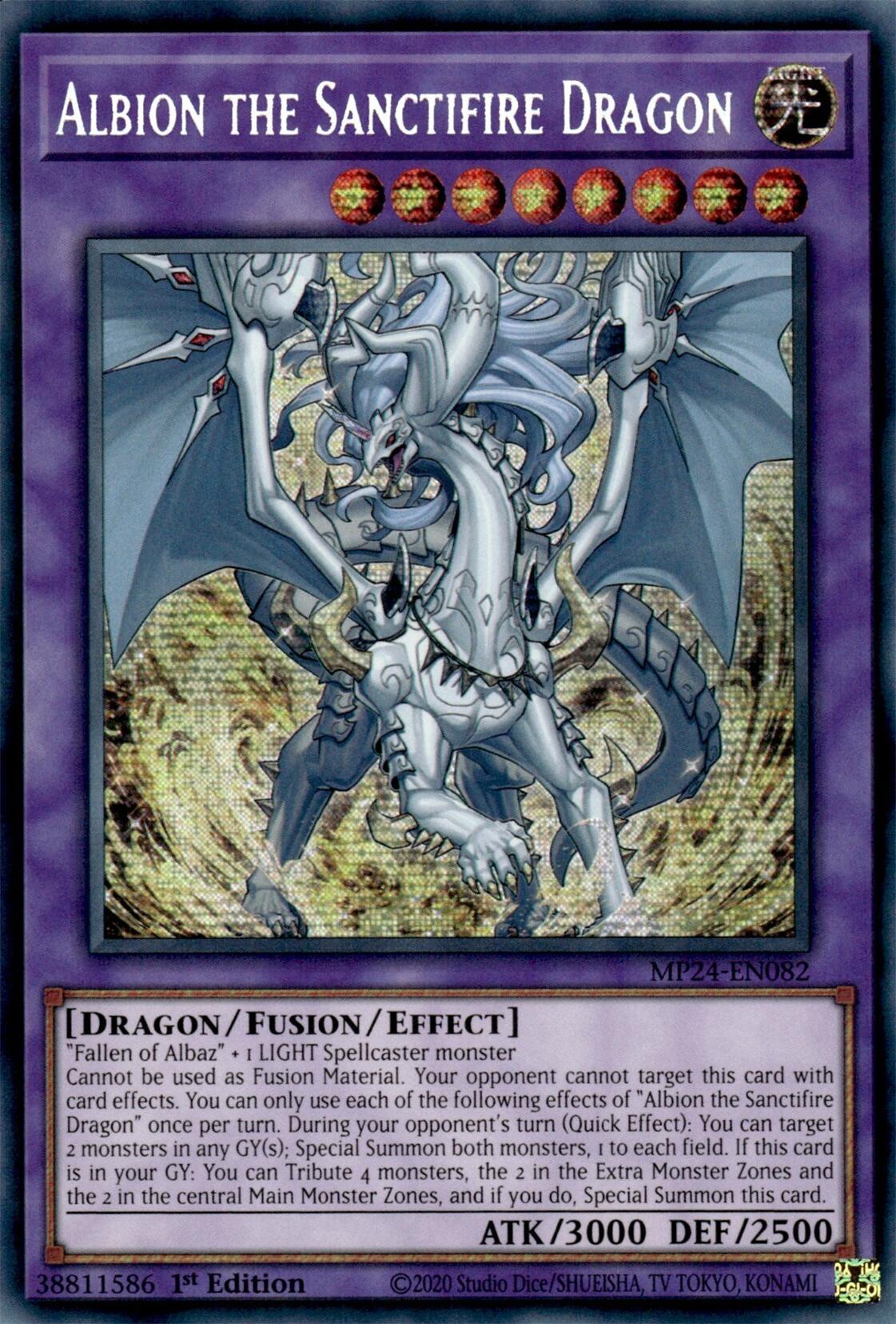 Albion the Sanctifire Dragon [MP24-EN082] Prismatic Secret Rare | Chromatic Games