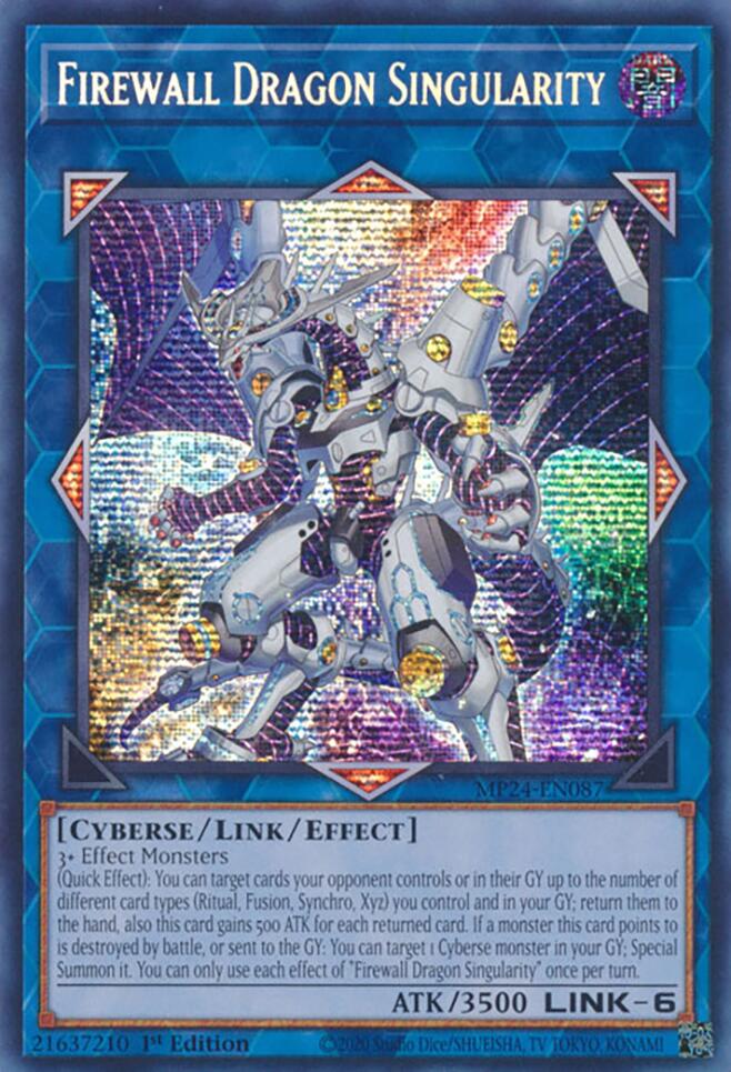 Firewall Dragon Singularity [MP24-EN087] Prismatic Secret Rare | Chromatic Games