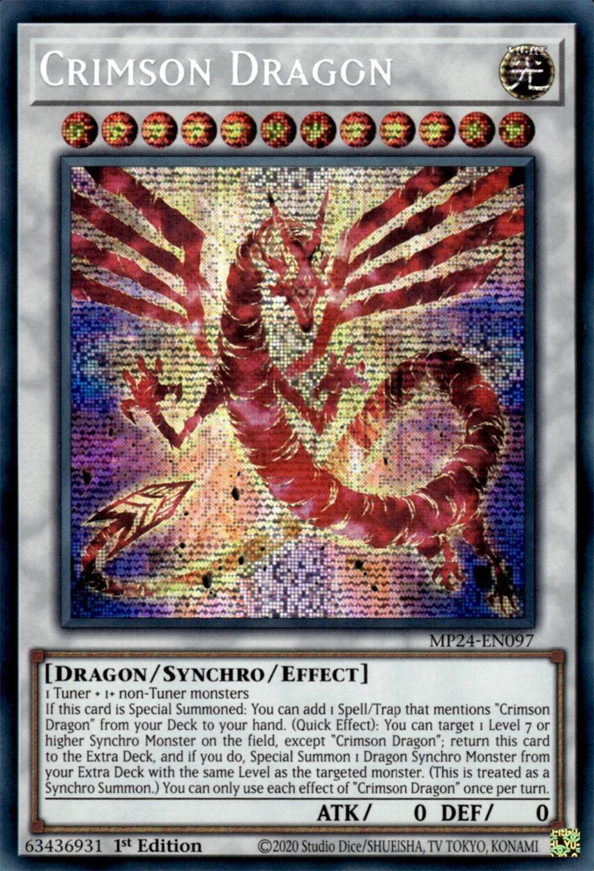 Crimson Dragon (card) [MP24-EN097] Prismatic Secret Rare | Chromatic Games