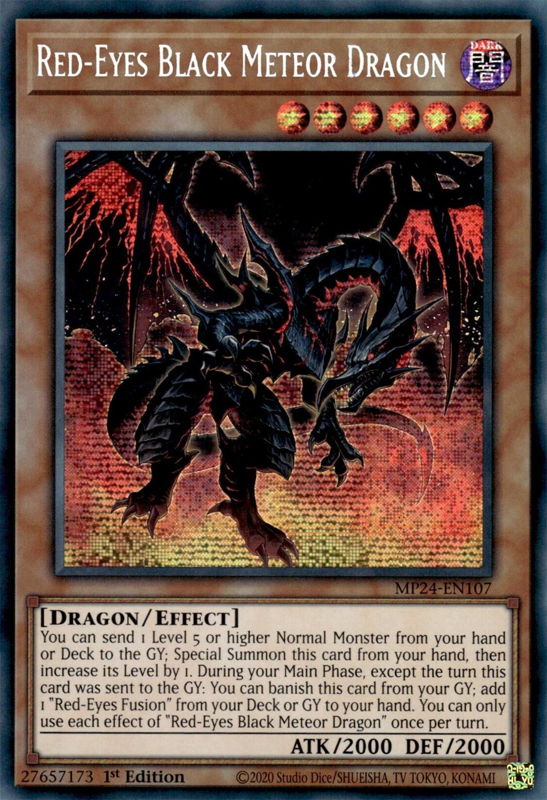 Red-Eyes Black Meteor Dragon [MP24-EN107] Prismatic Secret Rare | Chromatic Games