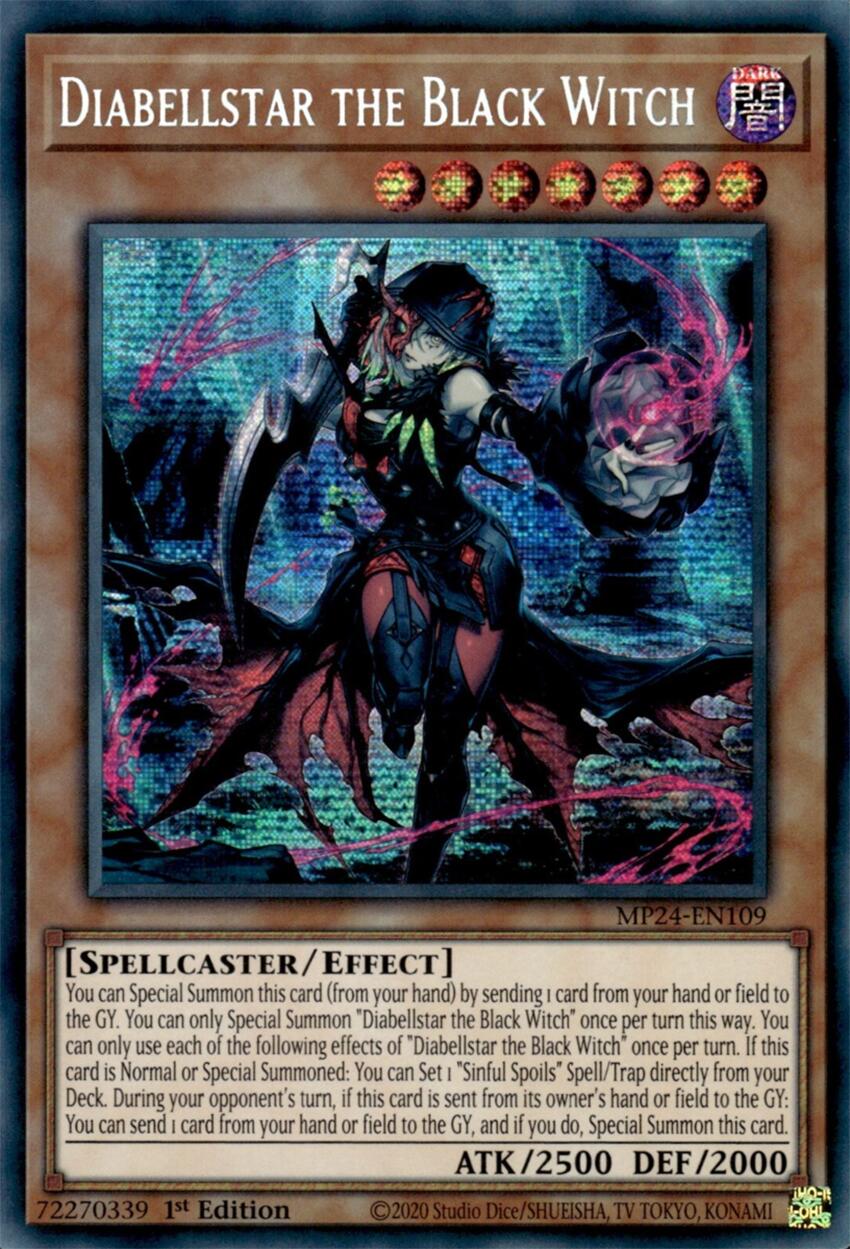 Diabellstar the Black Witch [MP24-EN109] Prismatic Secret Rare | Chromatic Games