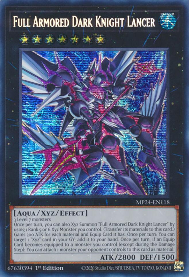 Full Armored Dark Knight Lancer [MP24-EN118] Prismatic Secret Rare | Chromatic Games