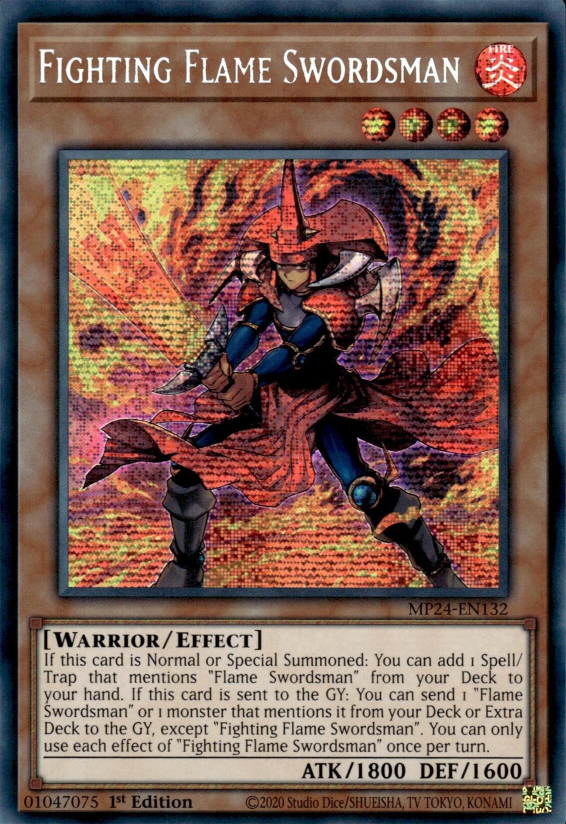 Fighting Flame Swordsman [MP24-EN132] Prismatic Secret Rare | Chromatic Games
