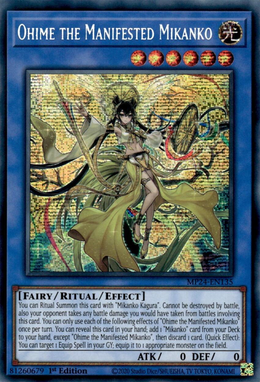 Ohime the Manifested Mikanko [MP24-EN135] Prismatic Secret Rare | Chromatic Games