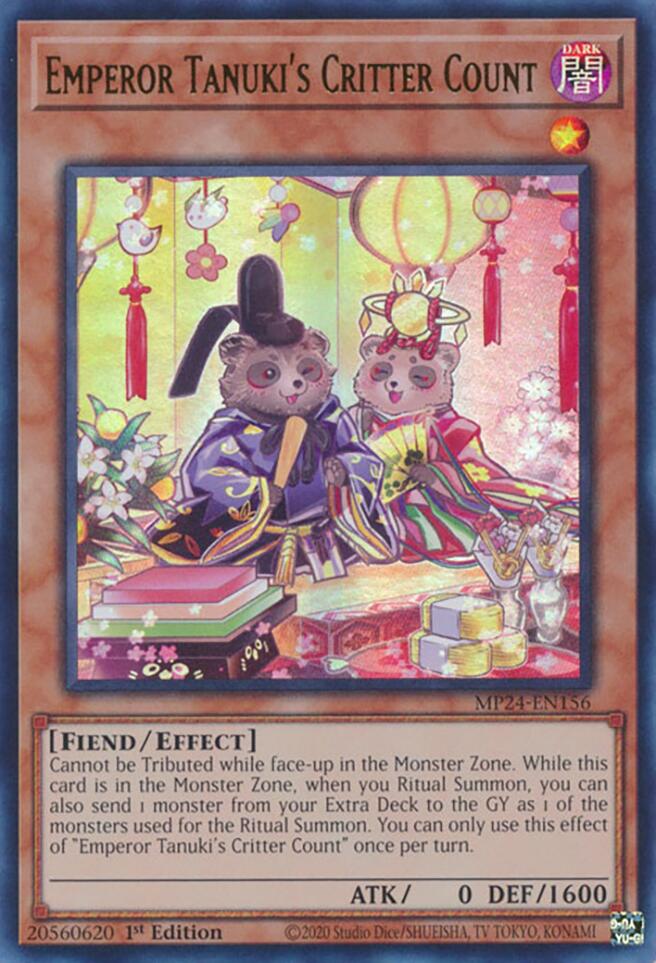 Emperor Tanuki's Critter Count [MP24-EN156] Ultra Rare | Chromatic Games