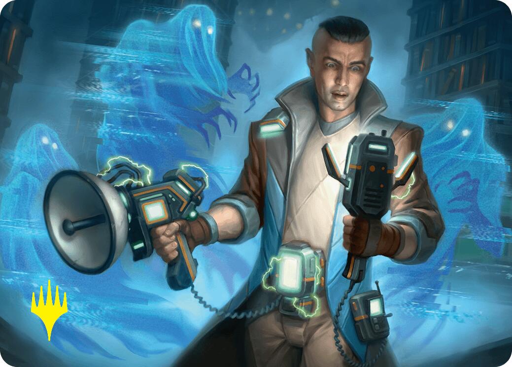 Paranormal Analyst Art Card (Gold-Stamped Signature) [Duskmourn: House of Horror Art Series] | Chromatic Games