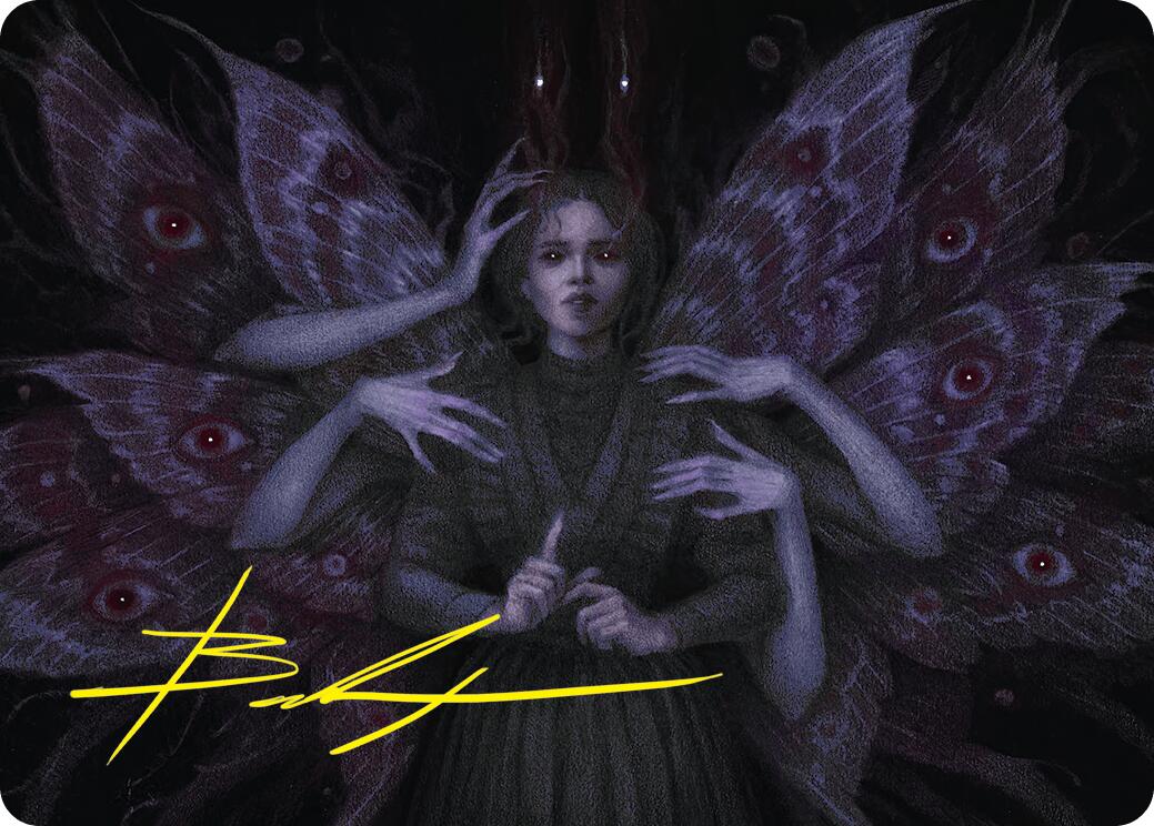 Demonic Counsel Art Card (7/54) (Gold-Stamped Signature) [Duskmourn: House of Horror Art Series] | Chromatic Games