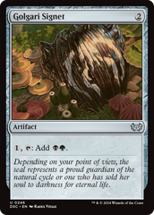 Golgari Signet [Duskmourn: House of Horror Commander] | Chromatic Games
