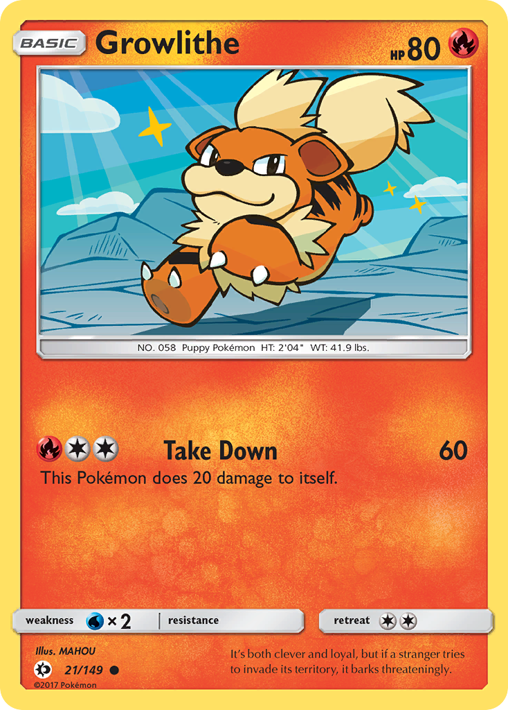 Growlithe (21/149) [Sun & Moon: Base Set] | Chromatic Games