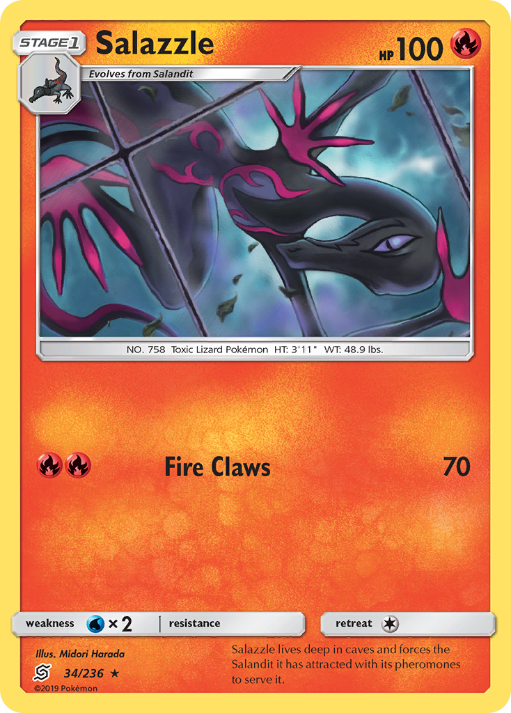 Salazzle (34/236) [Sun & Moon: Unified Minds] | Chromatic Games