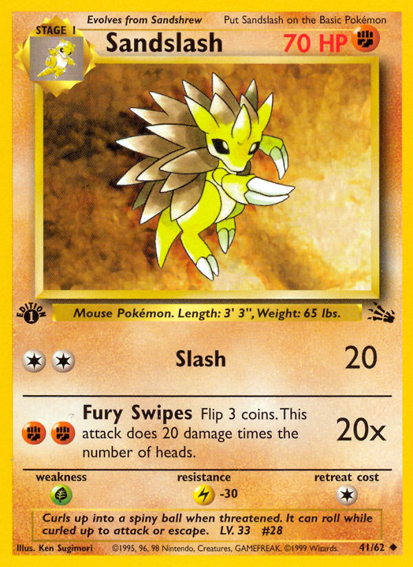 Sandslash (41/62) [Fossil 1st Edition] | Chromatic Games