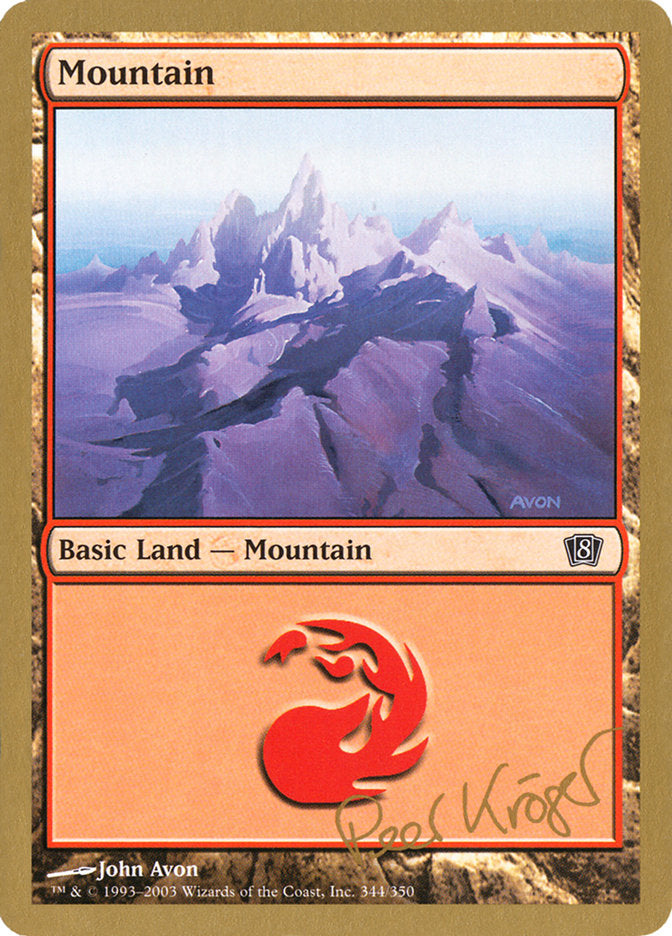 Mountain (344) (Peer Kroger) [World Championship Decks 2003] | Chromatic Games