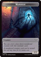 Spider // Manifest Double-Sided Token [Duskmourn: House of Horror Tokens] | Chromatic Games